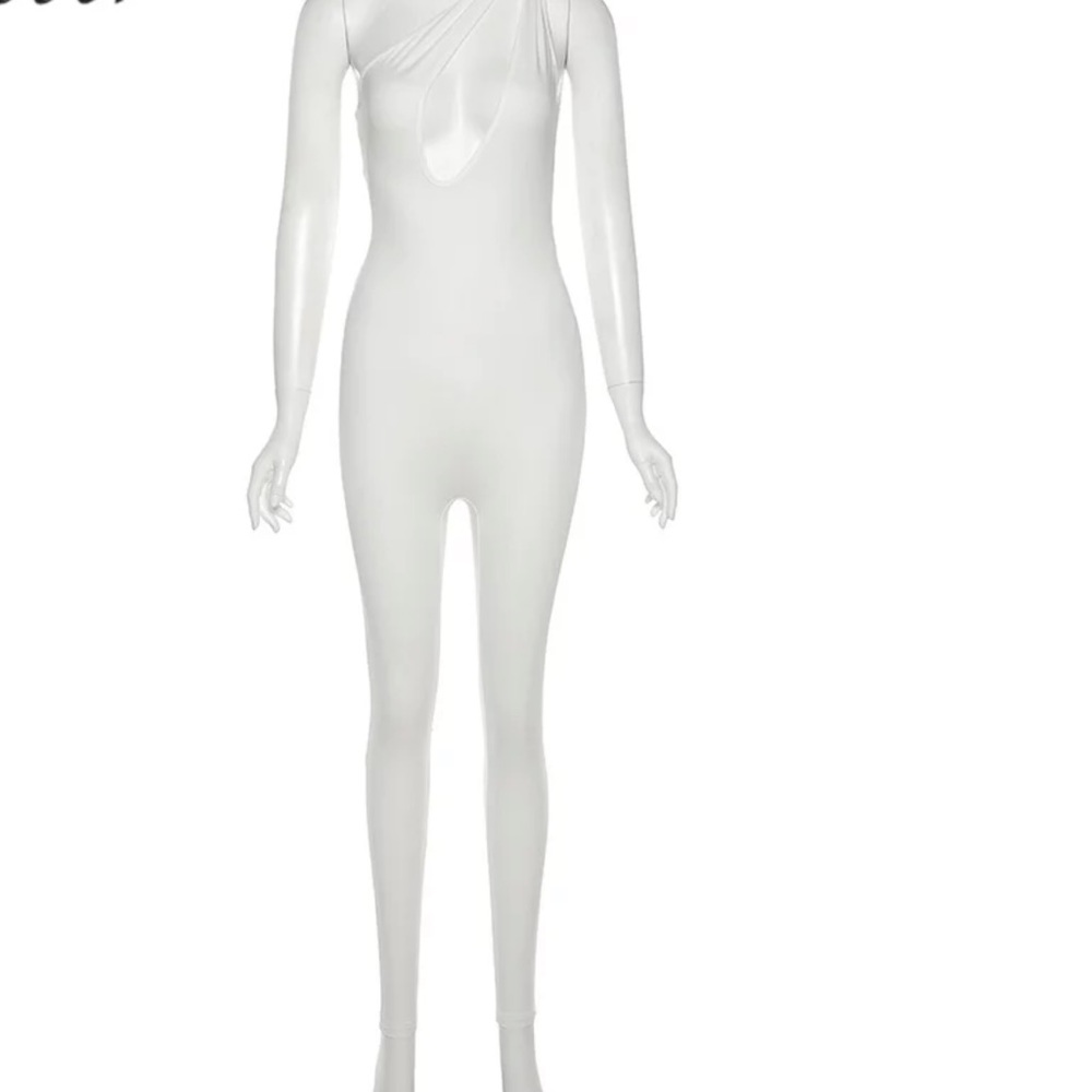 White One Shoulder Jumpsuit
